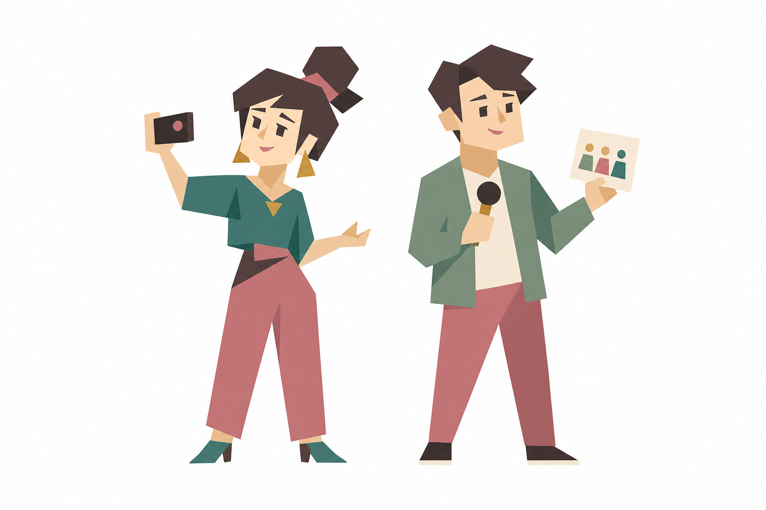 Creator archetype character pair illustration